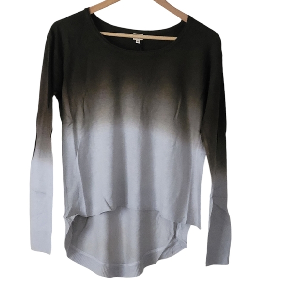 UNIQ Ombre Lightweight  Hi-Low Slit Hem Top Brown S - Picture 1 of 8